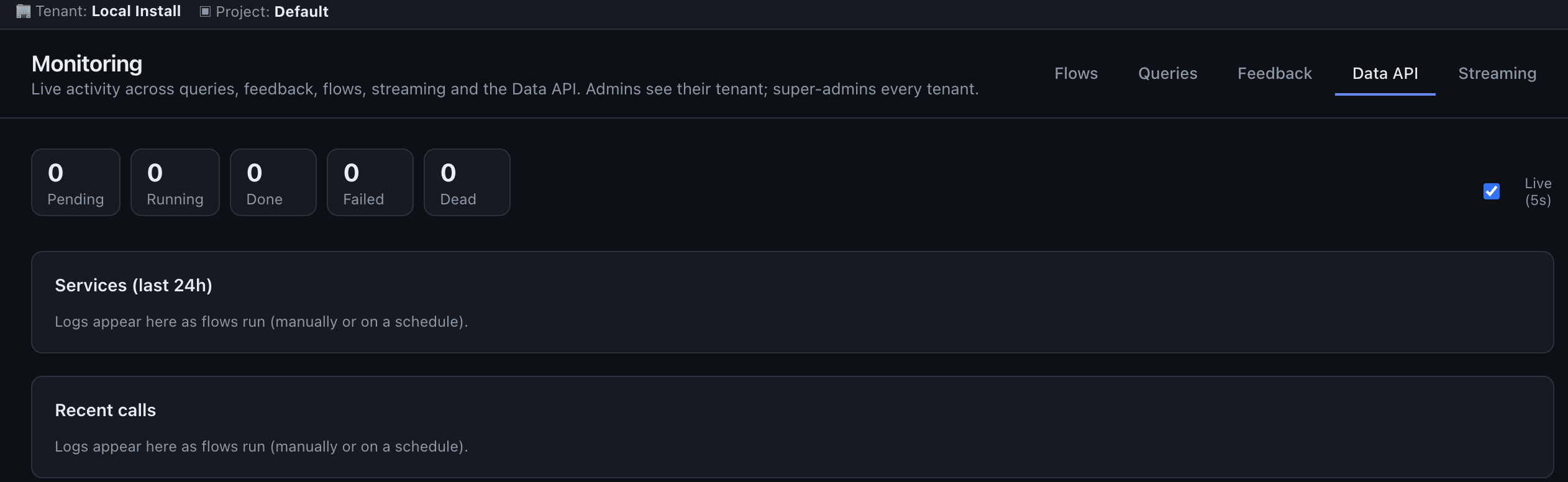 The Data API monitor
